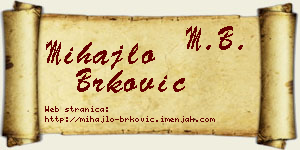 Mihajlo Brković vizit kartica